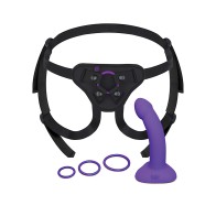 b-Vibe Kit Strap-On Vibrante Curvo
