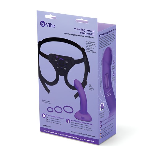 b-Vibe Kit Strap-On Vibrante Curvo