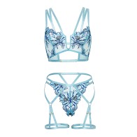 Conjunto Floral Emilia - Azul