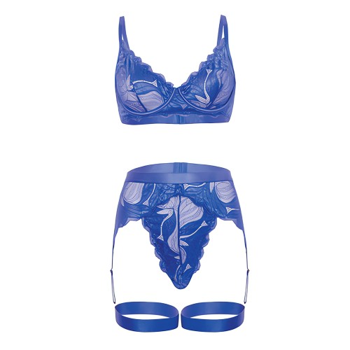 Conjunto de Encaje Delphi - Azul Cobalto