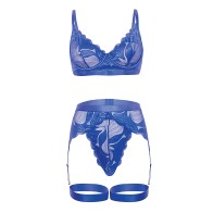 Conjunto de Encaje Delphi - Azul Cobalto