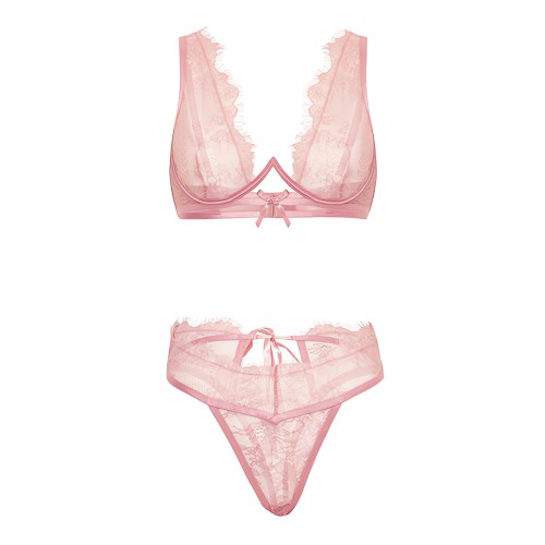 Conjunto de Encaje Beatriz - Rosa