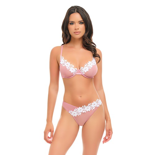 Glinda Mesh Set in Pink & White - Large