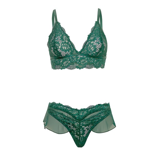Alessia Lace & Mesh Set - Green XL
