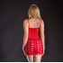 Naughty Girl Spaghetti String Dress Butt Poster Red O/s (net