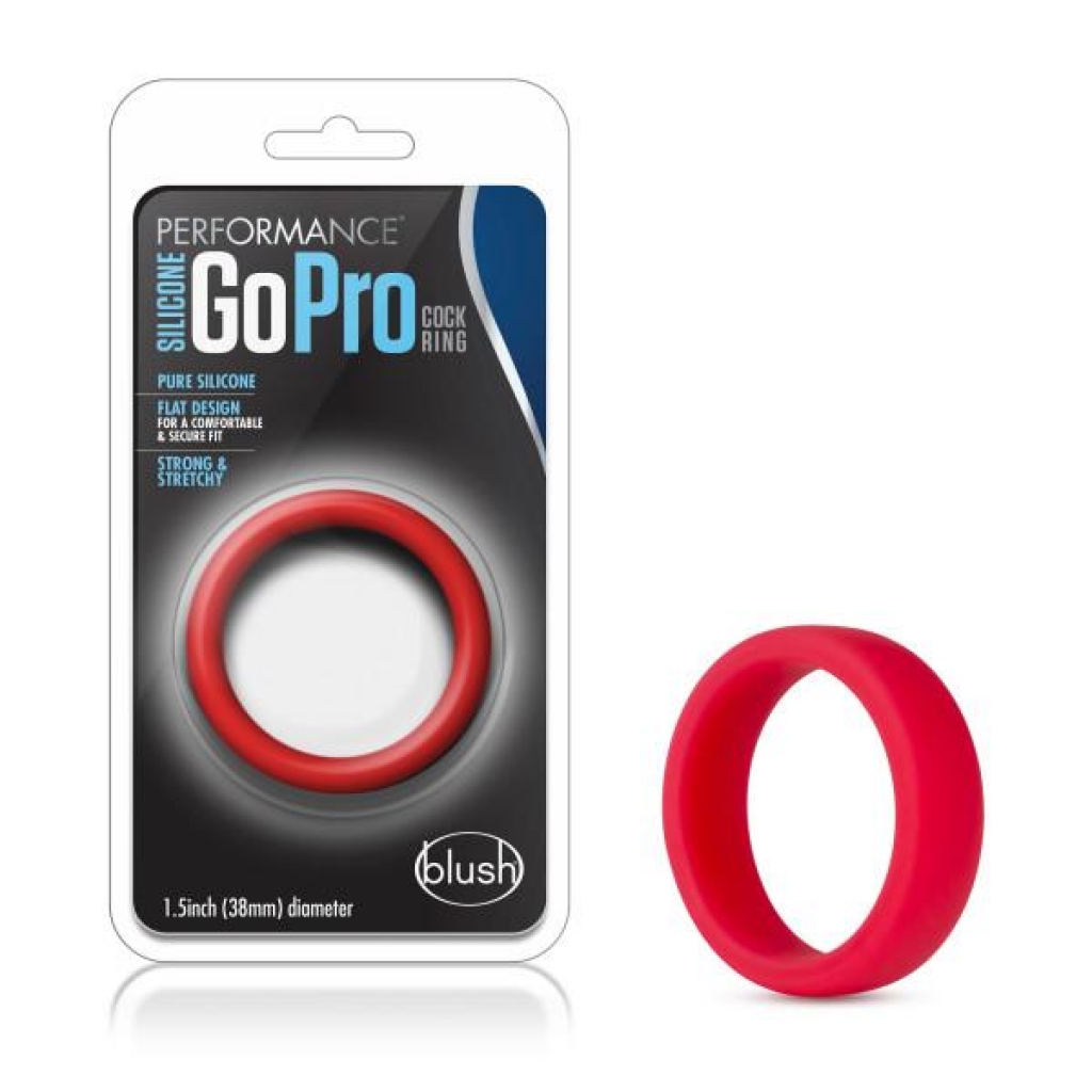 Performance Silicone Go Pro Penis Ring Red