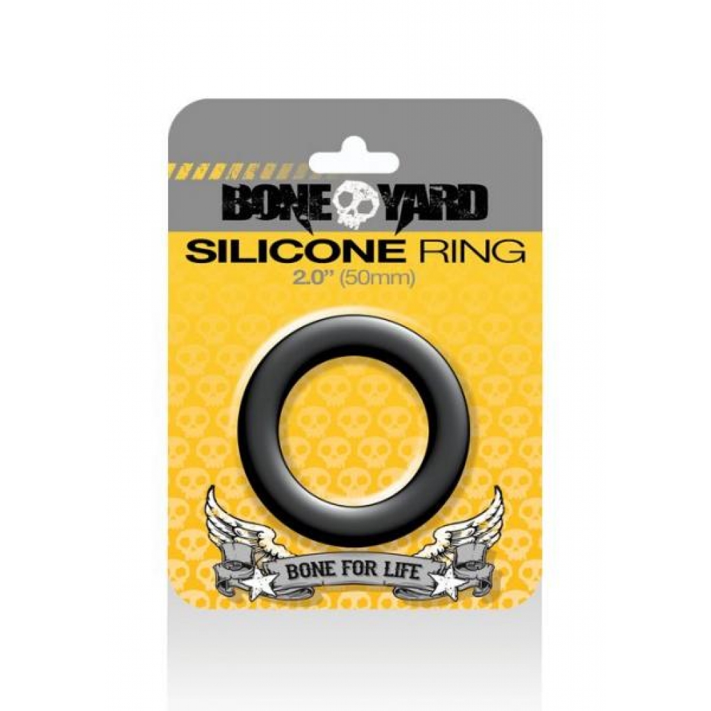 Boneyard Silicone Penis Ring 2 inches Black