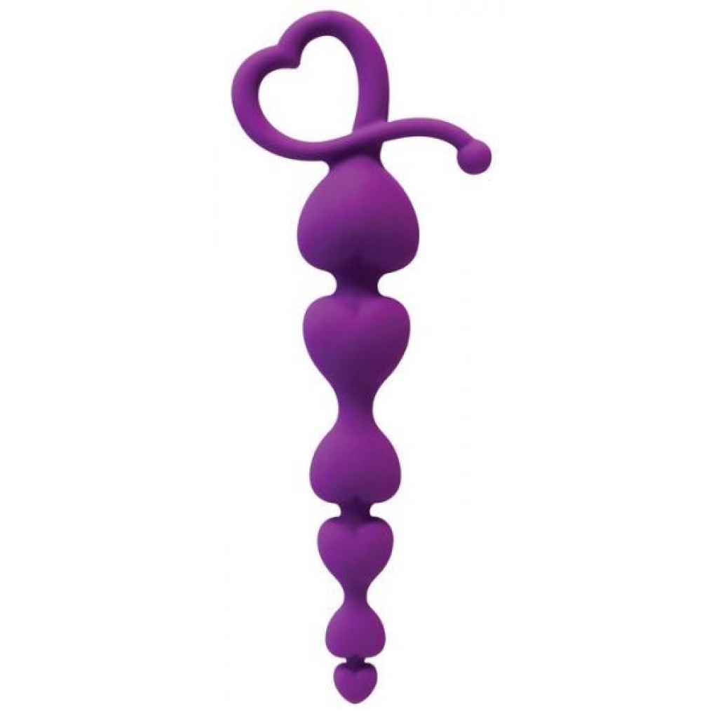 Gossip Hearts On A String Violet Purple Anal Beads