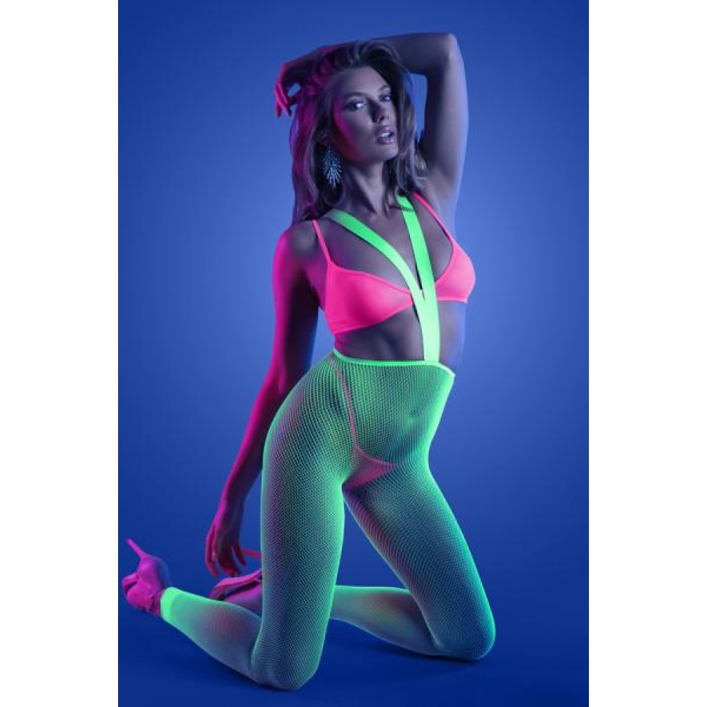 Glow Come Alive 3pc Seamless Set Neon Green & Pink O/s