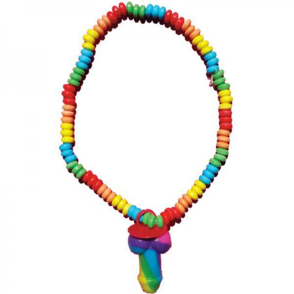 Rainbow Penis Candy Necklace