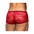 Mini Shorts Stretch Lace Small Red