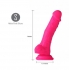Billee 7 inches Realistic Silicone Dong Neon Pink