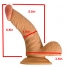 All American Whopper With Balls 6.5 Inches Dildo Beige