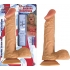 All American Whopper 8 inches Vibrating Dong, Balls Beige