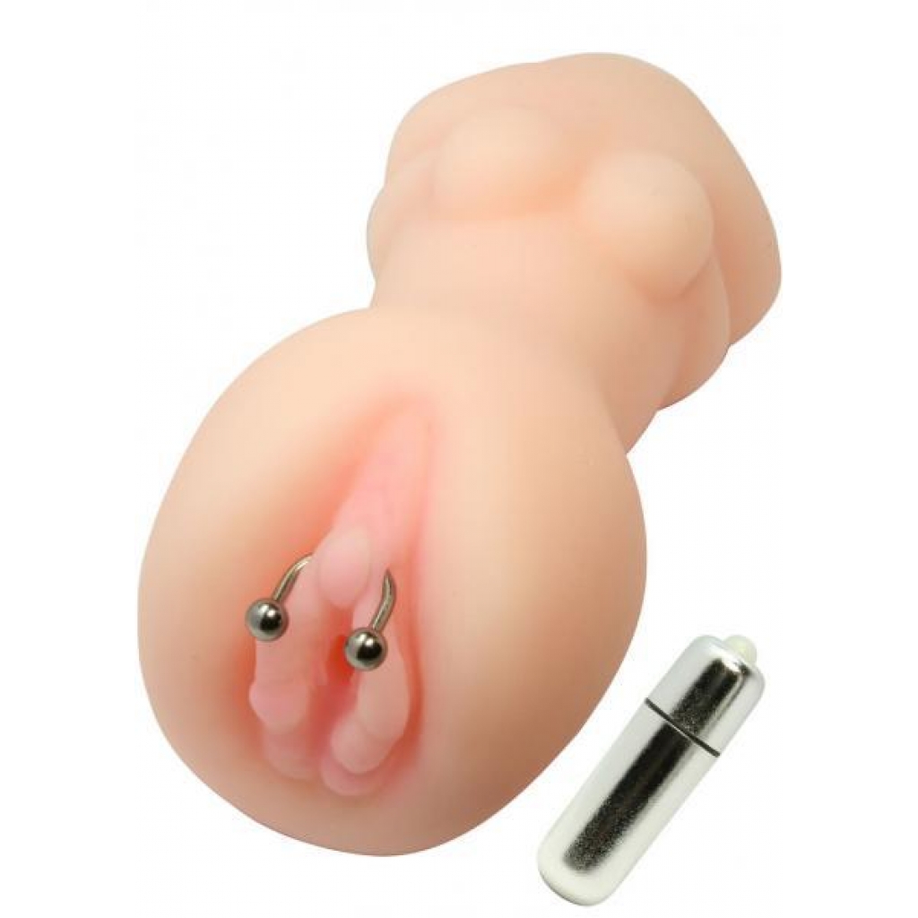 Fukpussy Pierced Vagina Pussy Masturbator With Bullet