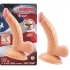 All American Mini Whoppers 5 inches Curved Dong, Balls Beige