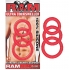 Ultra Penissweller Silicone Penis Rings Red