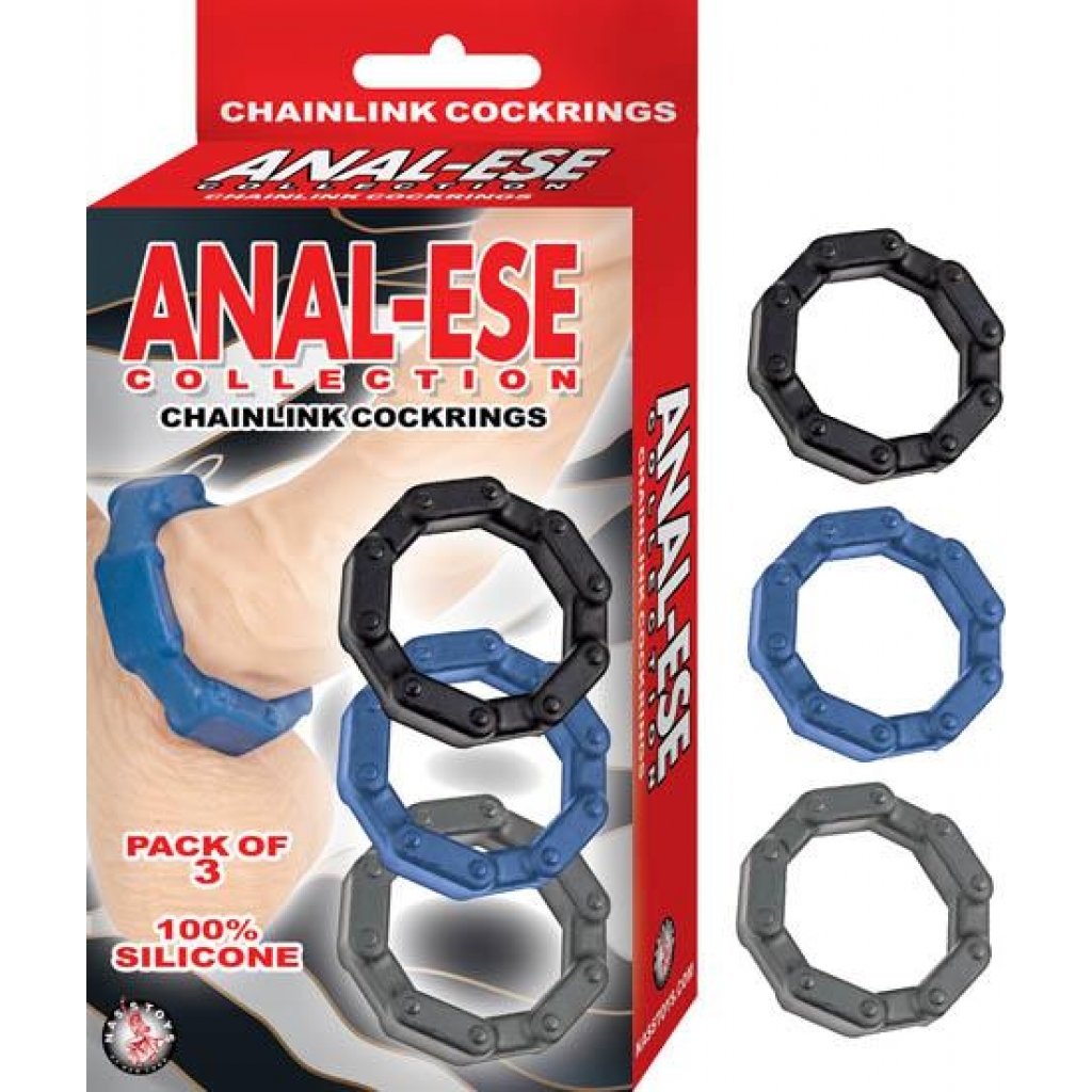 Anal-Ese Collection Chain Link Penis Rings