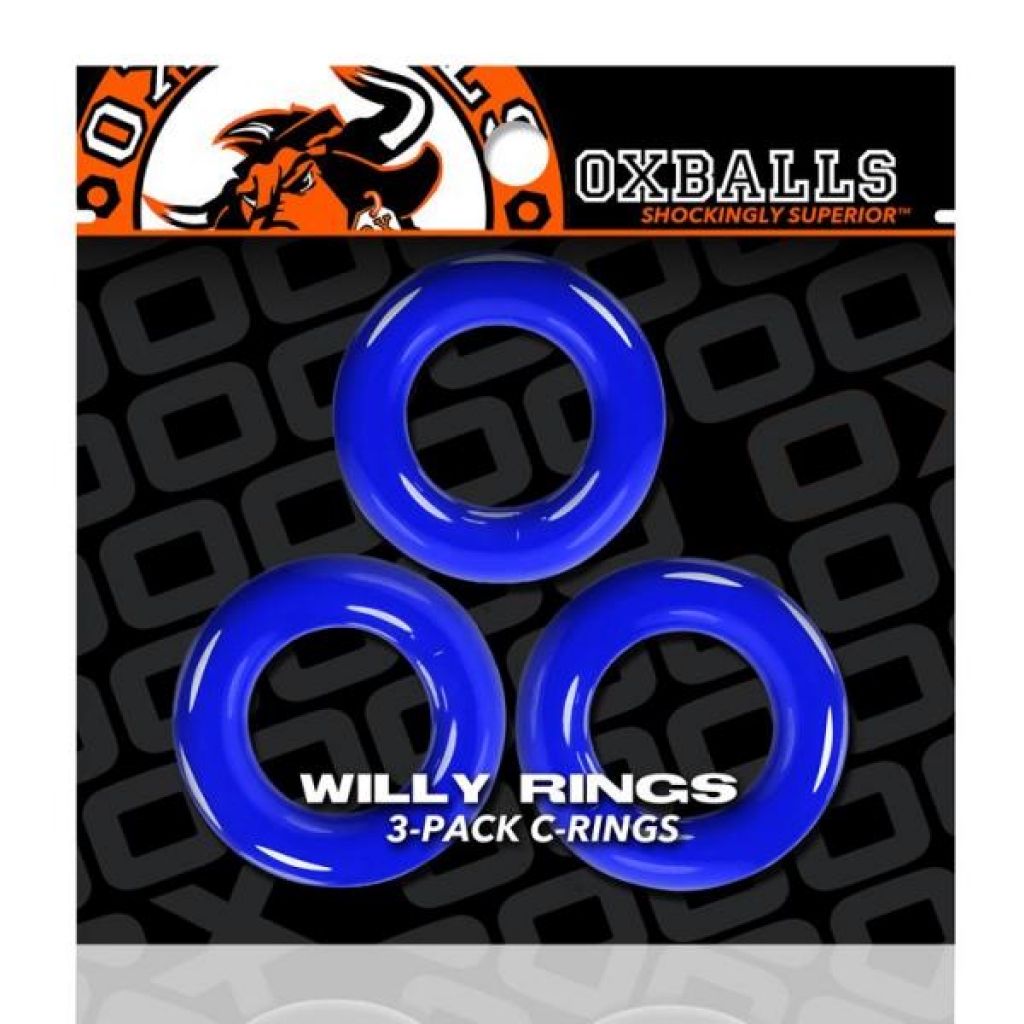 Willy Rings 3 Pk Penisrings Police Blue (net)