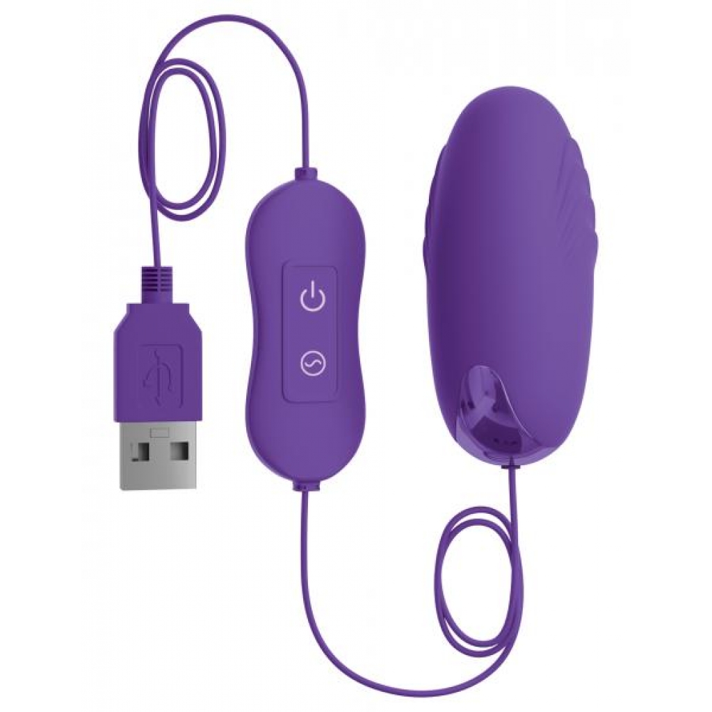 OMG! BULLETS #HAPPY USB Powered Bullet Vibrator Purple