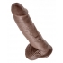10 Inches Penis Balls - Brown
