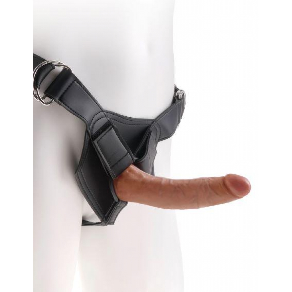 King Penis Strap On Harness with 7 inches Penis Tan
