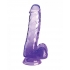 King Penis Clear 6in W/ Balls Purple