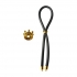Bolo C-Ring Lasso Gold Crown Bead Silicone Black