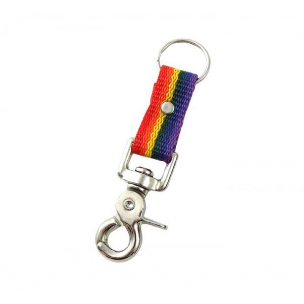 Gaysentials Rainbow Nylon Key Tag Scissor Snap