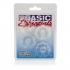 Basic Essentials 4 Pack Clear Rings