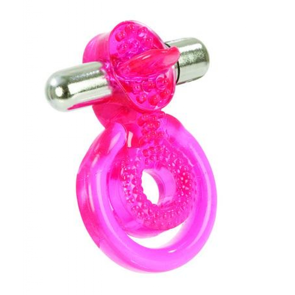 Dual Clit Flicker With Removable Waterproof Stimulator Pink