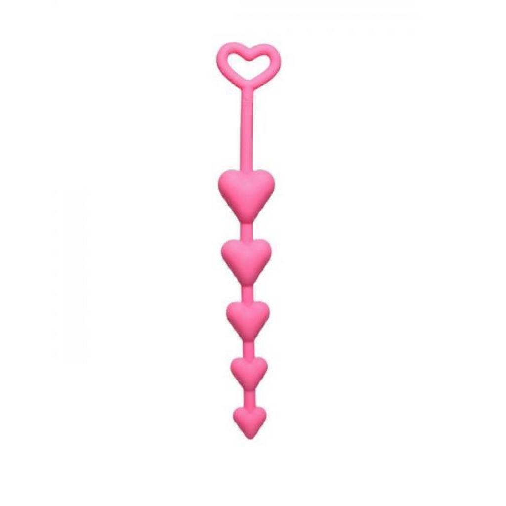 All Heart Pink Anal Beads