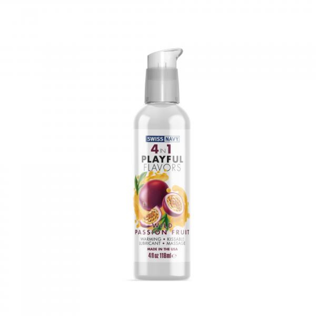 Swiss Navy 4 In 1 Playful Flavors Wild Passion Fruit 4oz