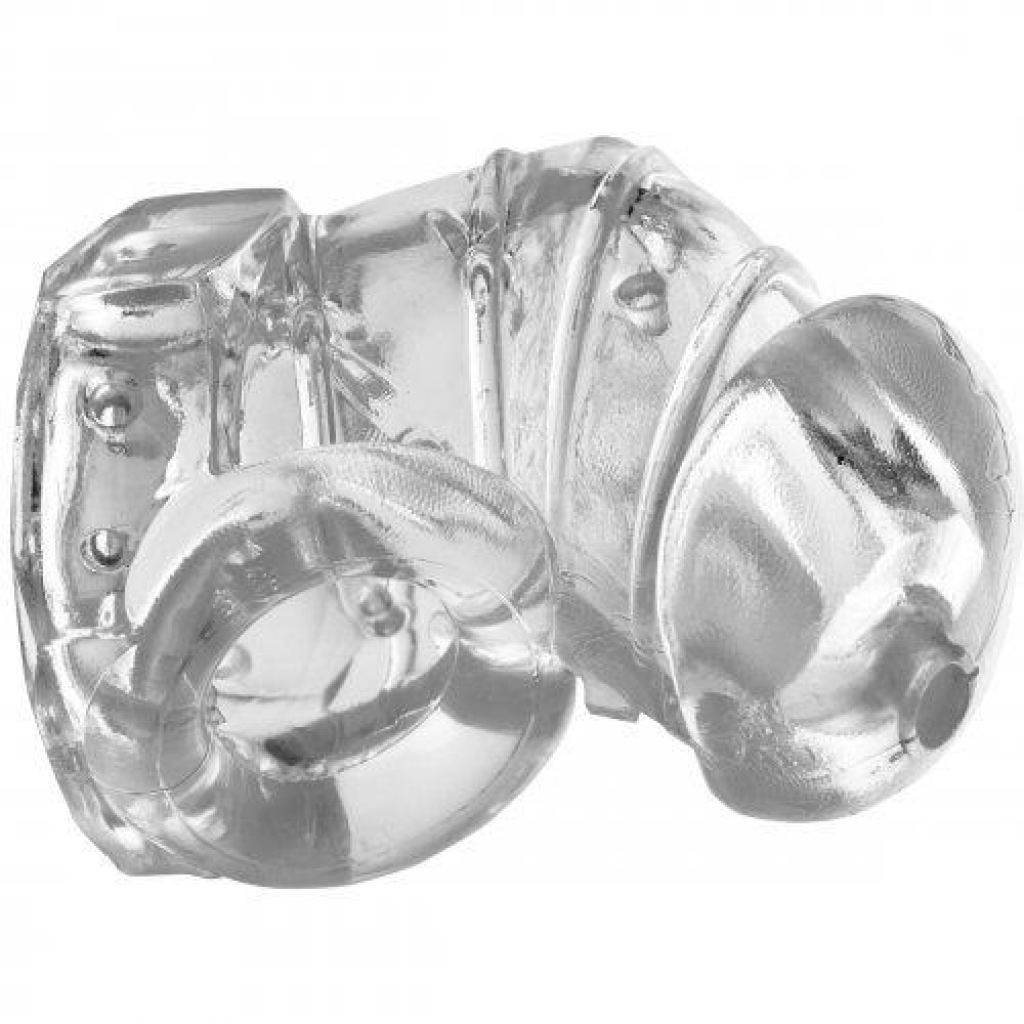 Detained 2.0 Restrictive Chastity Cage With Nubs Clear