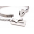 Cuffed Locking Bracelet, Key Necklace Tungsten Steel
